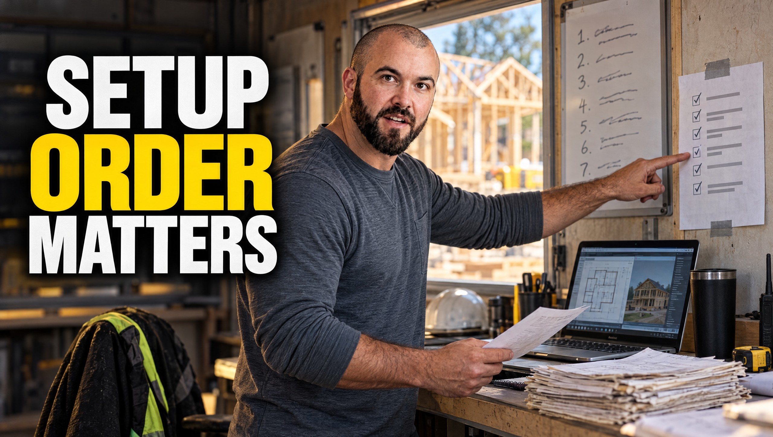 What's the right way to set up JobTread for a custom home builder?